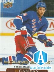 2020-21 Upper Deck S2 #C235 K'Andre Miller Young Guns UD Canvas Rangers